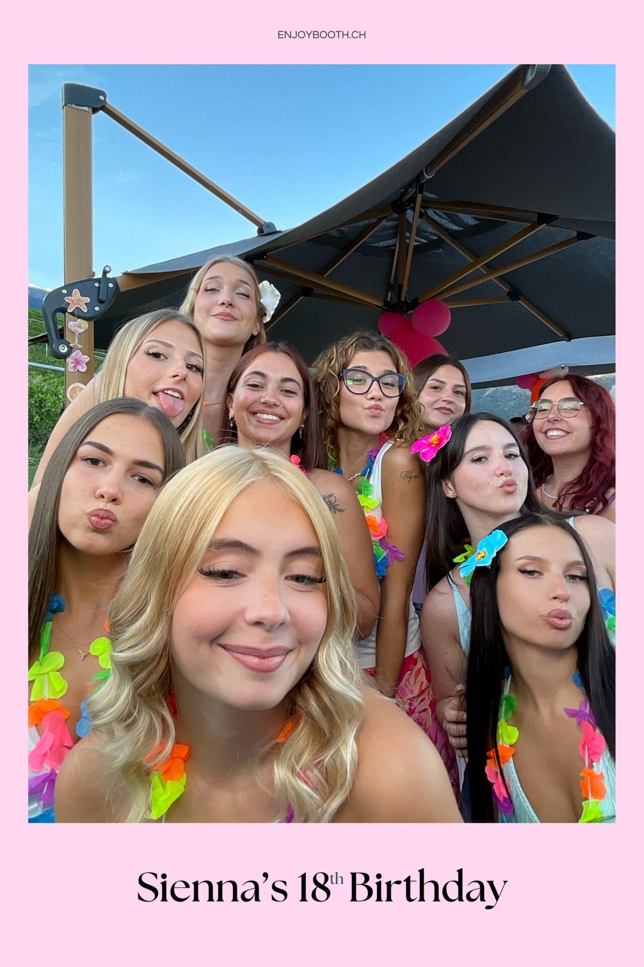 anniversaire sienna photobooth valais
